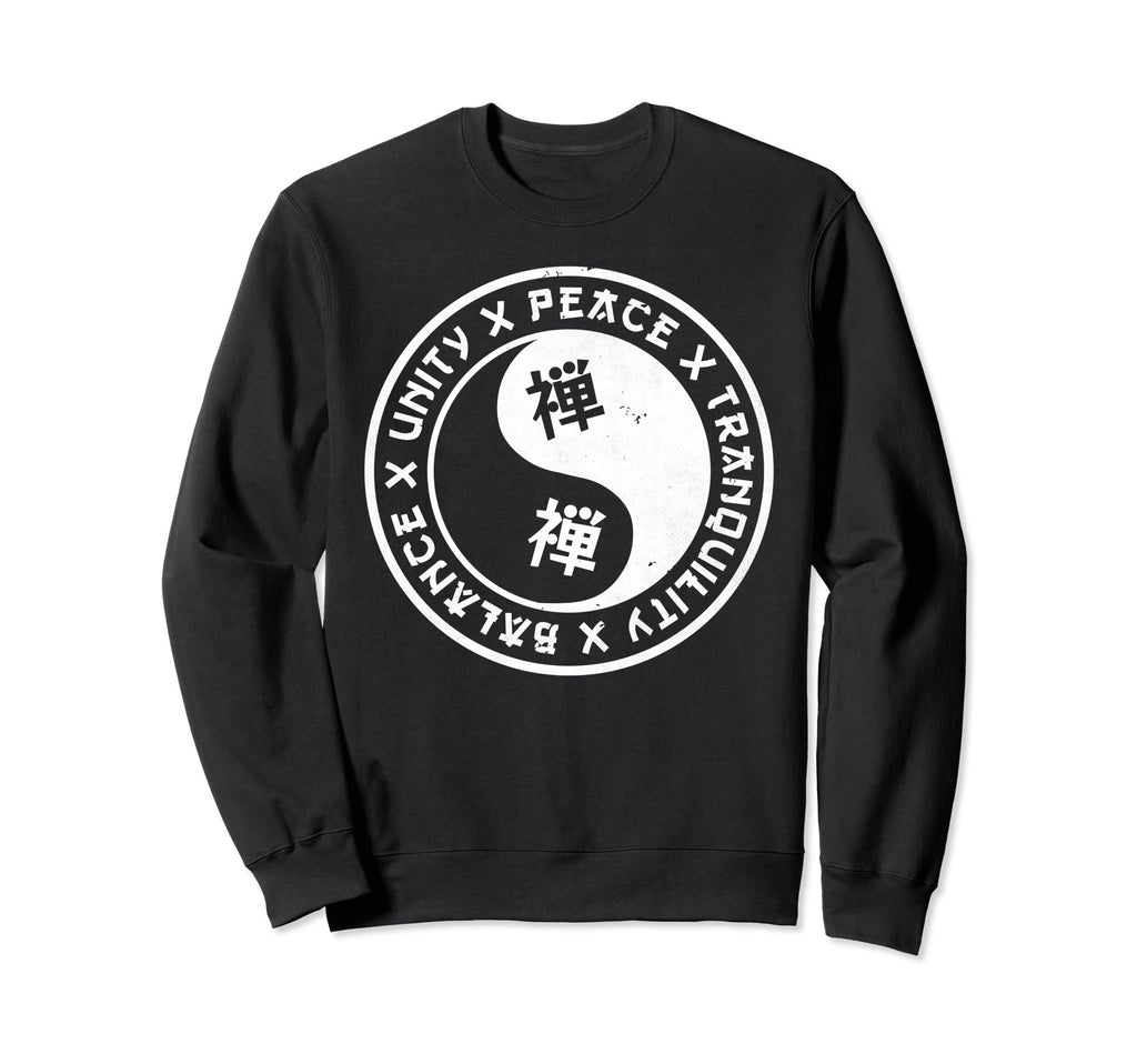 Yin Yang Balance Unity Peace Sweatshirt - Casual Everyday Wear Unisex - T-Shirt, Sweatshirt, Hoodie
