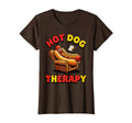Hot Dog Therapy Funny America T-Shirt - Custom Art Print for Adults - T-Shirt, Sweatshirt, Hoodie