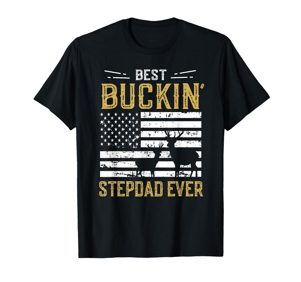 Best Buckin Stepdad Ever Funny Gift Deer T-Shirt - Minimalist Print Unisex - T-Shirt, Sweatshirt, Hoodie