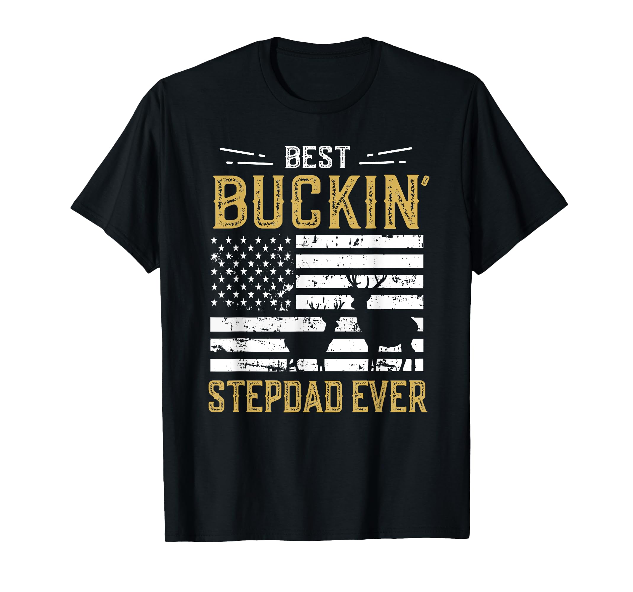 Best Buckin Stepdad Ever Funny Gift Deer T-Shirt - Minimalist Print Unisex - T-Shirt, Sweatshirt, Hoodie