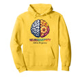 Neurodiversity Celebrate Spectrum Brain Hoodie - Aesthetic Graphic Unisex - T-Shirt, Sweatshirt, Hoodie