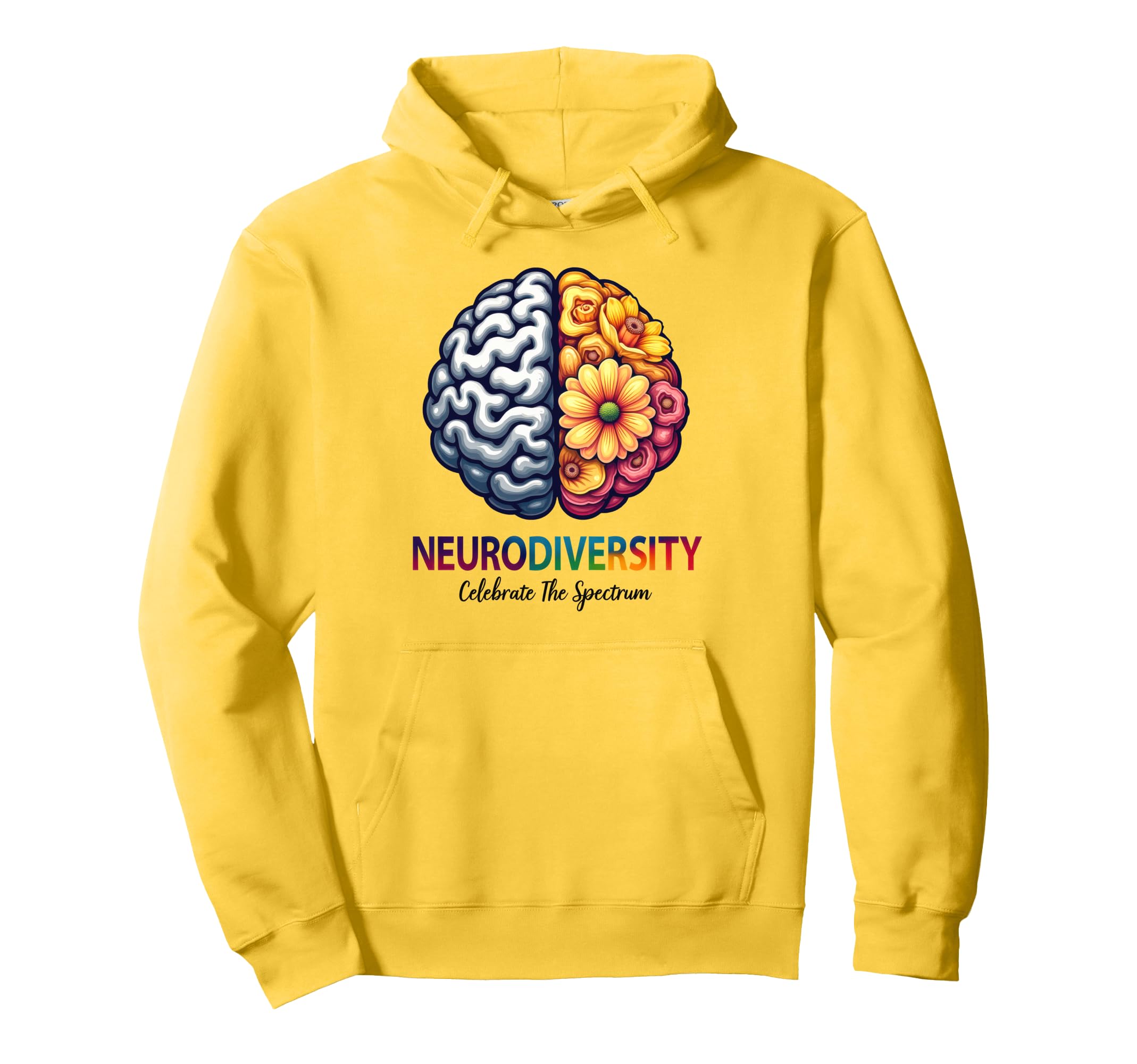 Neurodiversity Celebrate Spectrum Brain Hoodie - Aesthetic Graphic Unisex - T-Shirt, Sweatshirt, Hoodie