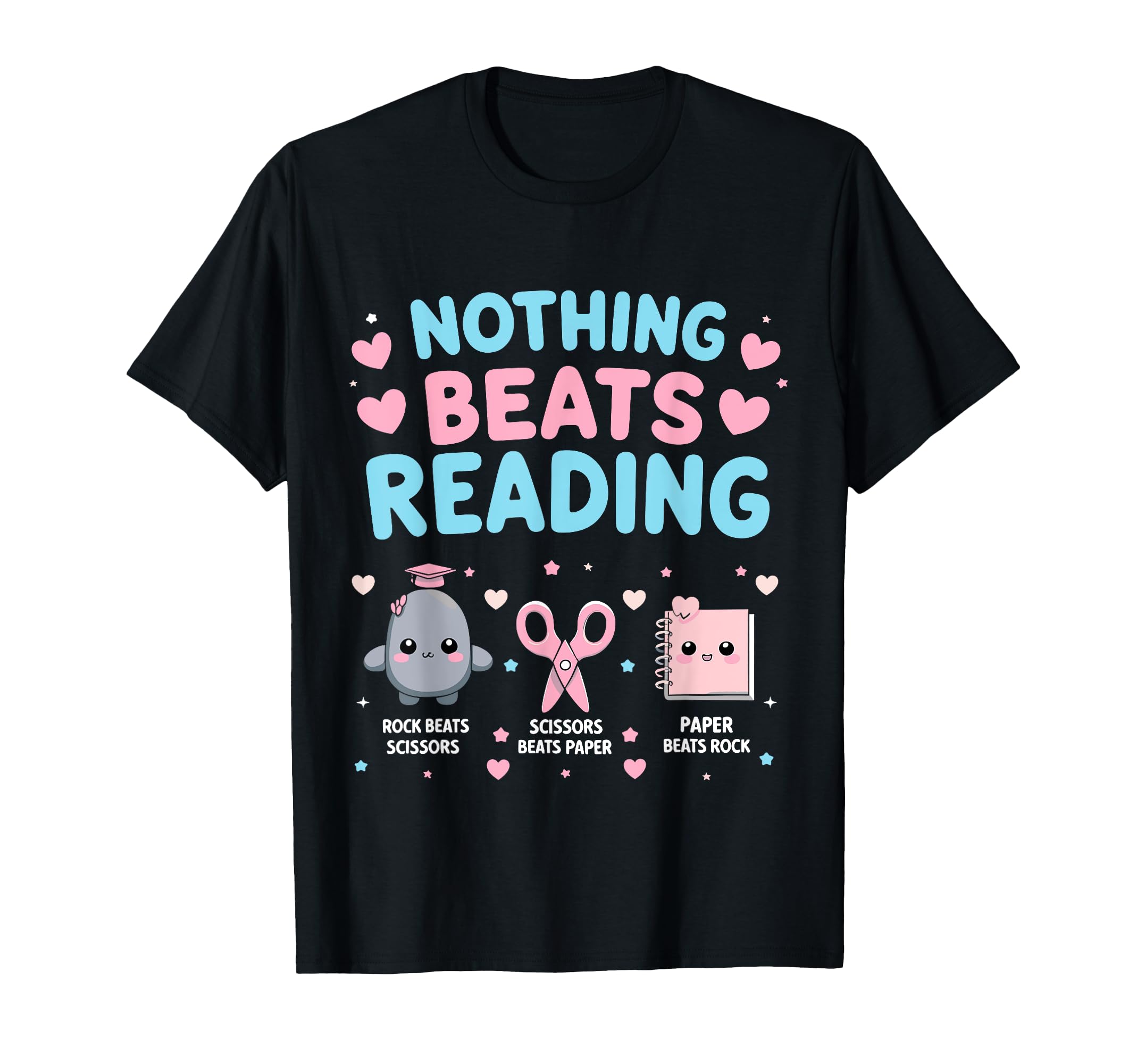 Nothing Beats Reading Rock Paper T-Shirt - Aesthetic Graphic Unisex - T-Shirt, Sweatshirt, Hoodie