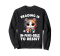 Reading Book Cat Library Reading Sweatshirt - Trendy Graphic Men Women - T-Shirt, Sweatshirt, Hoodie
