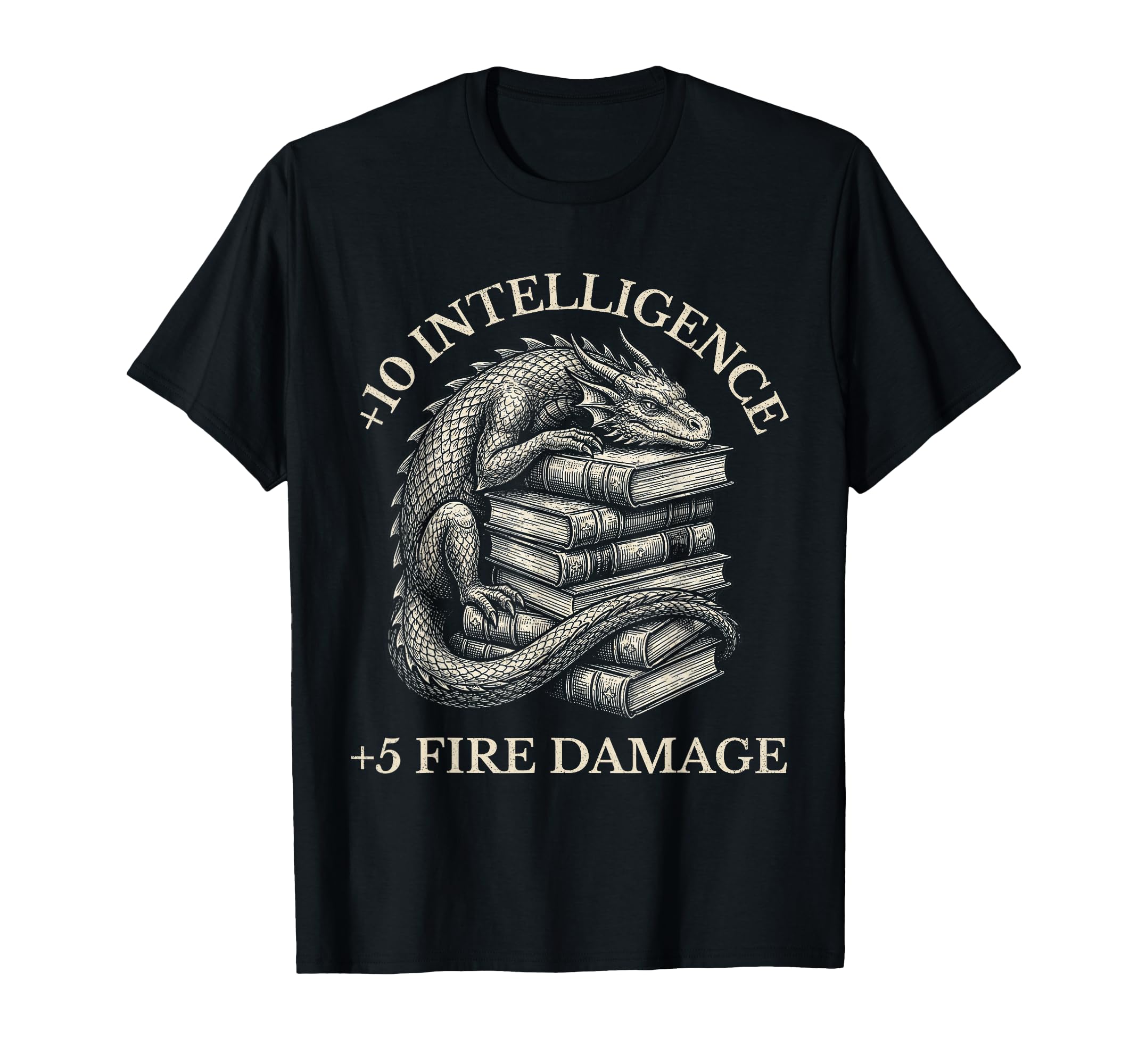 Dragons Books Dark Academia Funny T-Shirt - Fun Novelty Design for Adults - T-Shirt, Sweatshirt, Hoodie