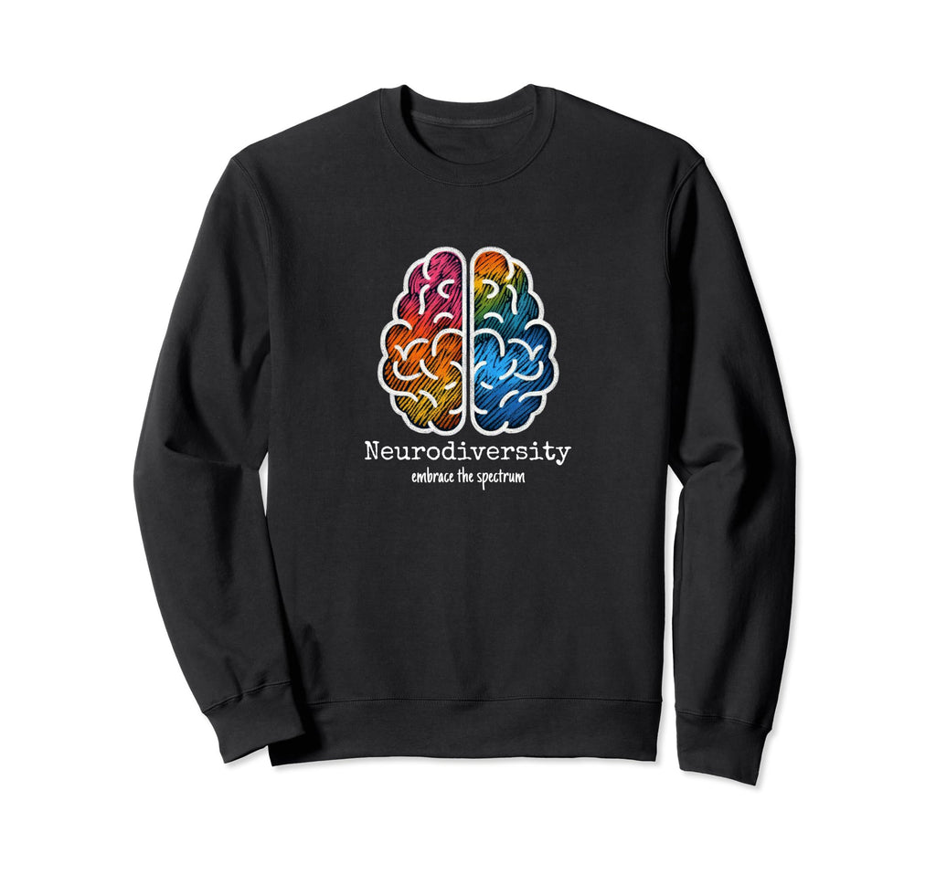 Colorful Rainbow Brain Sweatshirt - Casual Everyday Wear Unisex - T-Shirt, Sweatshirt, Hoodie