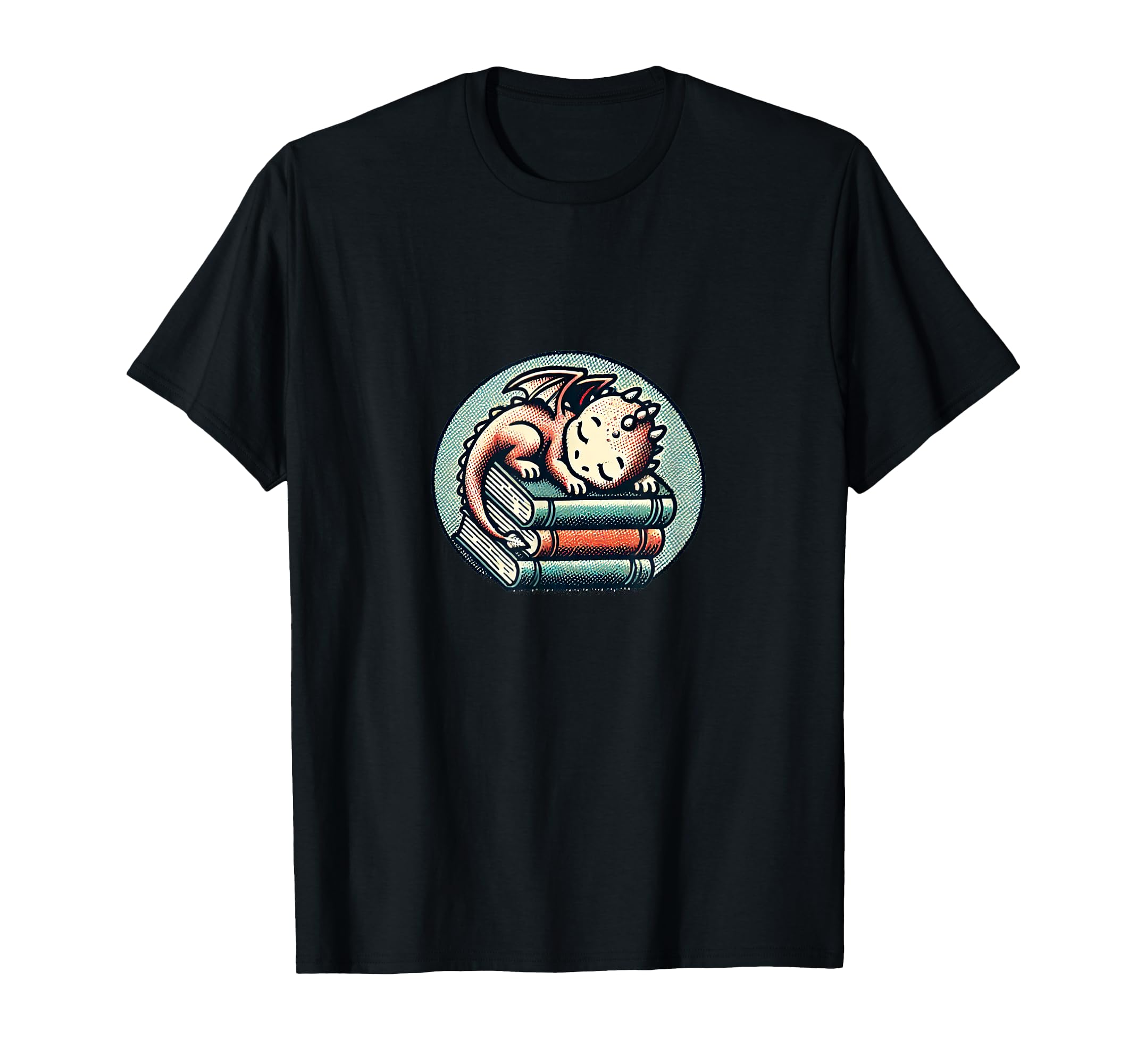 Sleeping Dragon Books Illustration T-Shirt - Custom Art Print Unisex - T-Shirt, Sweatshirt, Hoodie