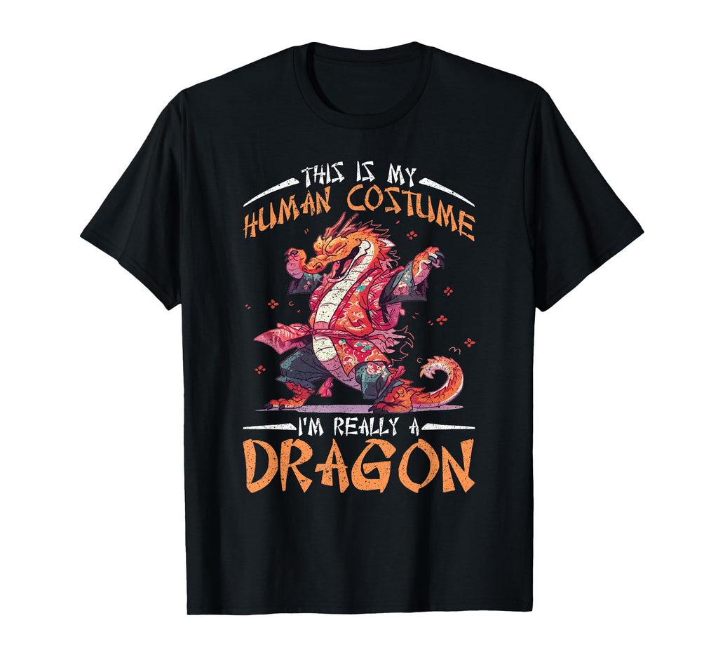 Dragon This Is My Human Costume Im T-Shirt - Aesthetic Graphic for Adults - T-Shirt, Sweatshirt, Hoodie