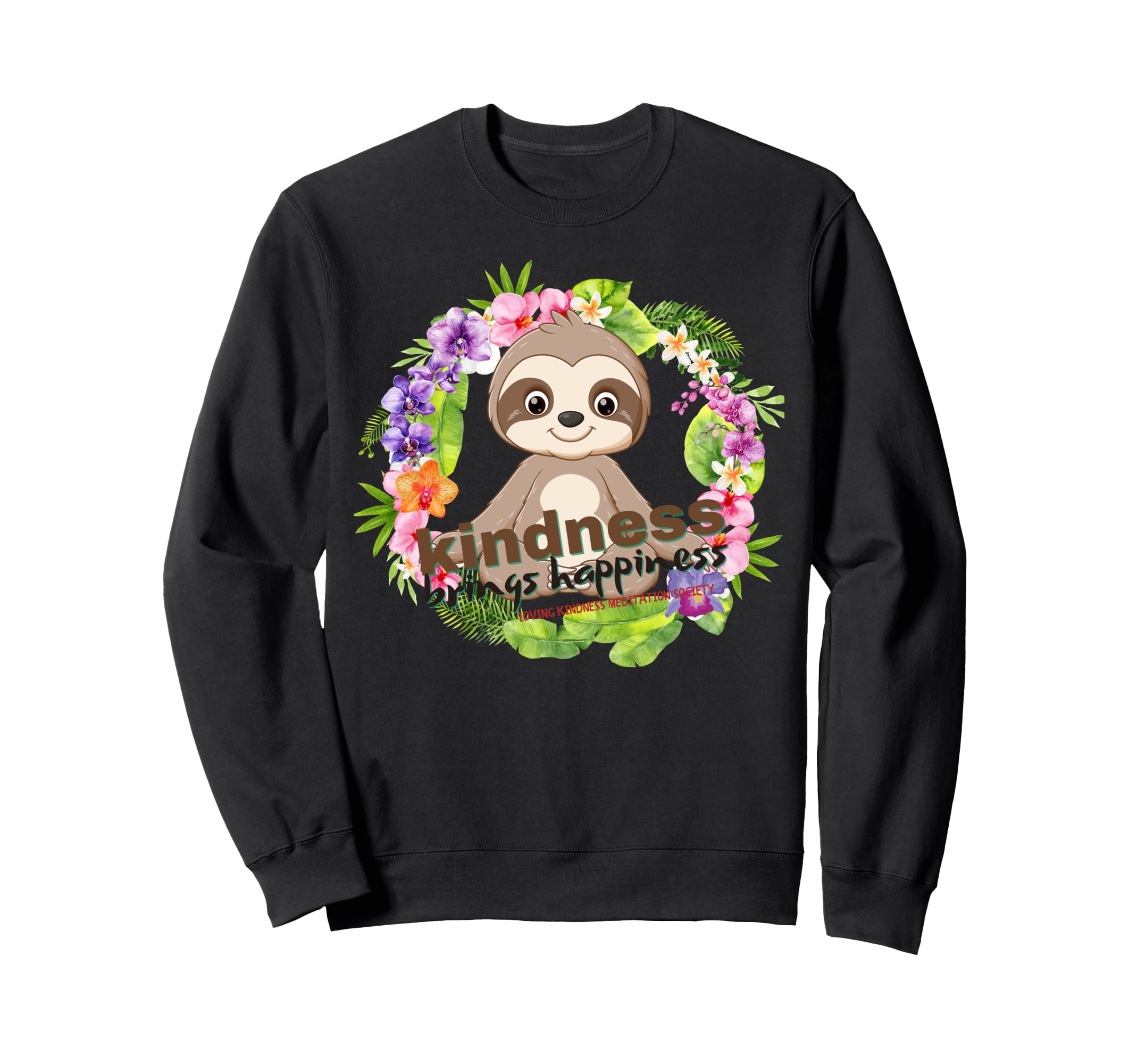 Zen Meditating Sloth Breathe Sweatshirt - Custom Art Print Men Women - T-Shirt, Sweatshirt, Hoodie