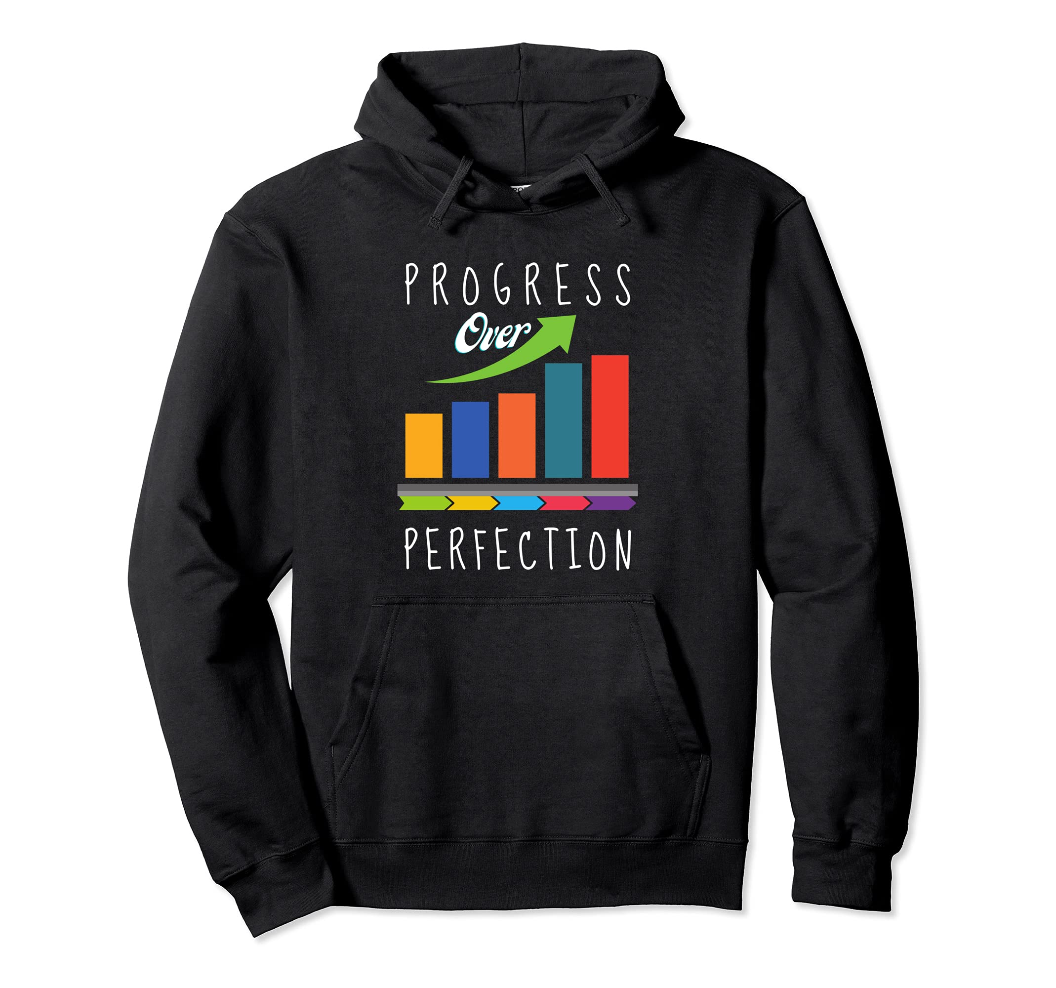 Progress Over Perfection Teaching Job Hoodie - Graphic Print for Adults - T-Shirt, Sweatshirt, Hoodie