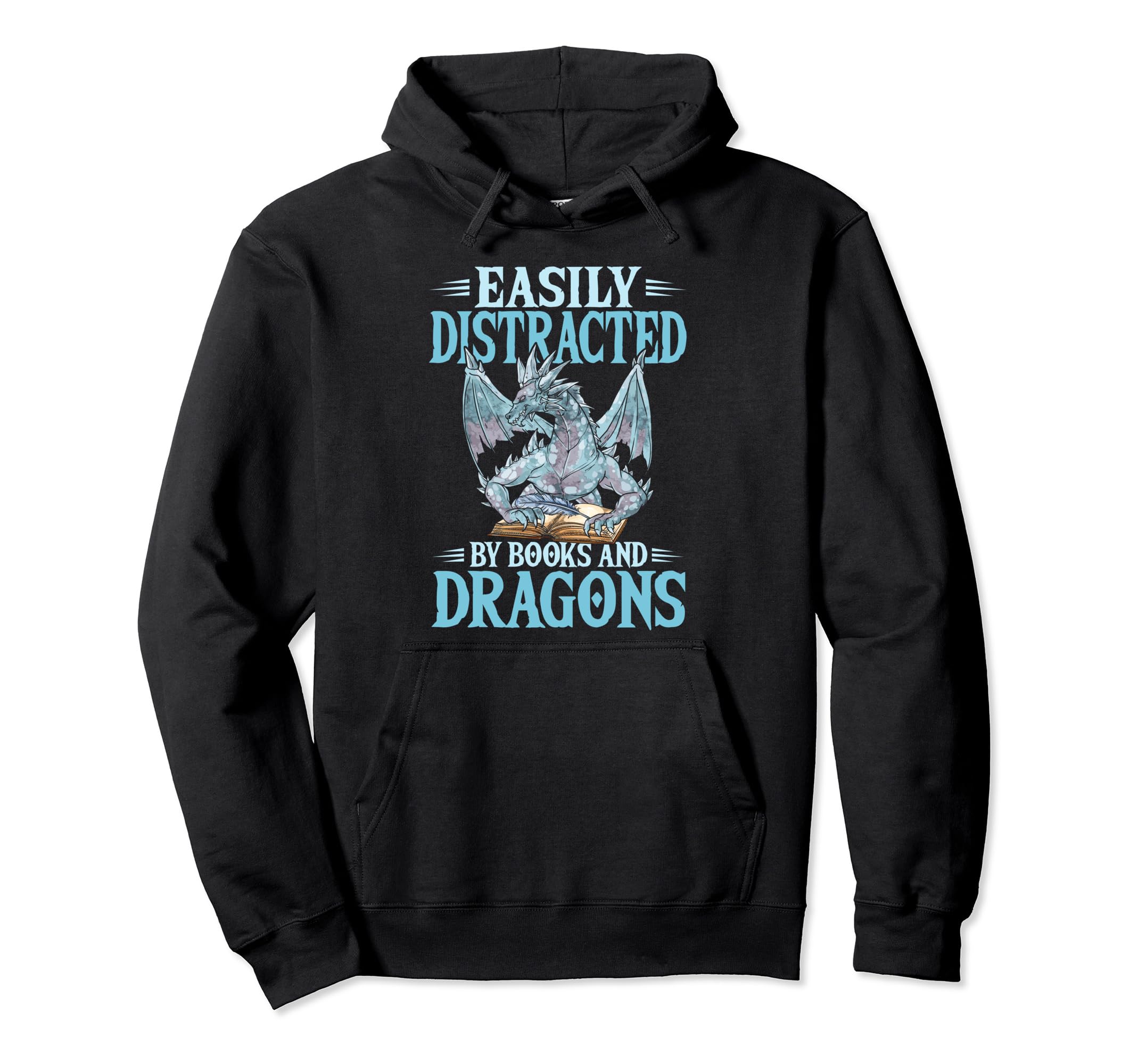 Book Nerd Easily Distracted Books Hoodie - Custom Art Print for Adults - T-Shirt, Sweatshirt, Hoodie