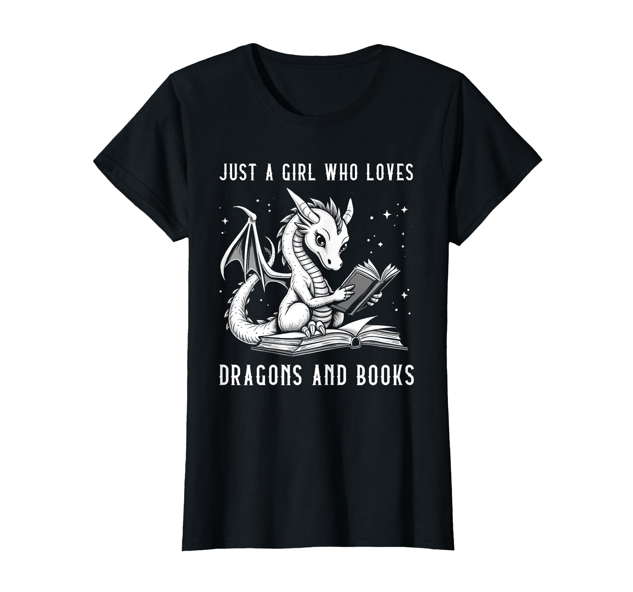 Just Who Loves Dragons And Books Book T-Shirt - Novelty Apparel Men Women - T-Shirt, Sweatshirt, Hoodie