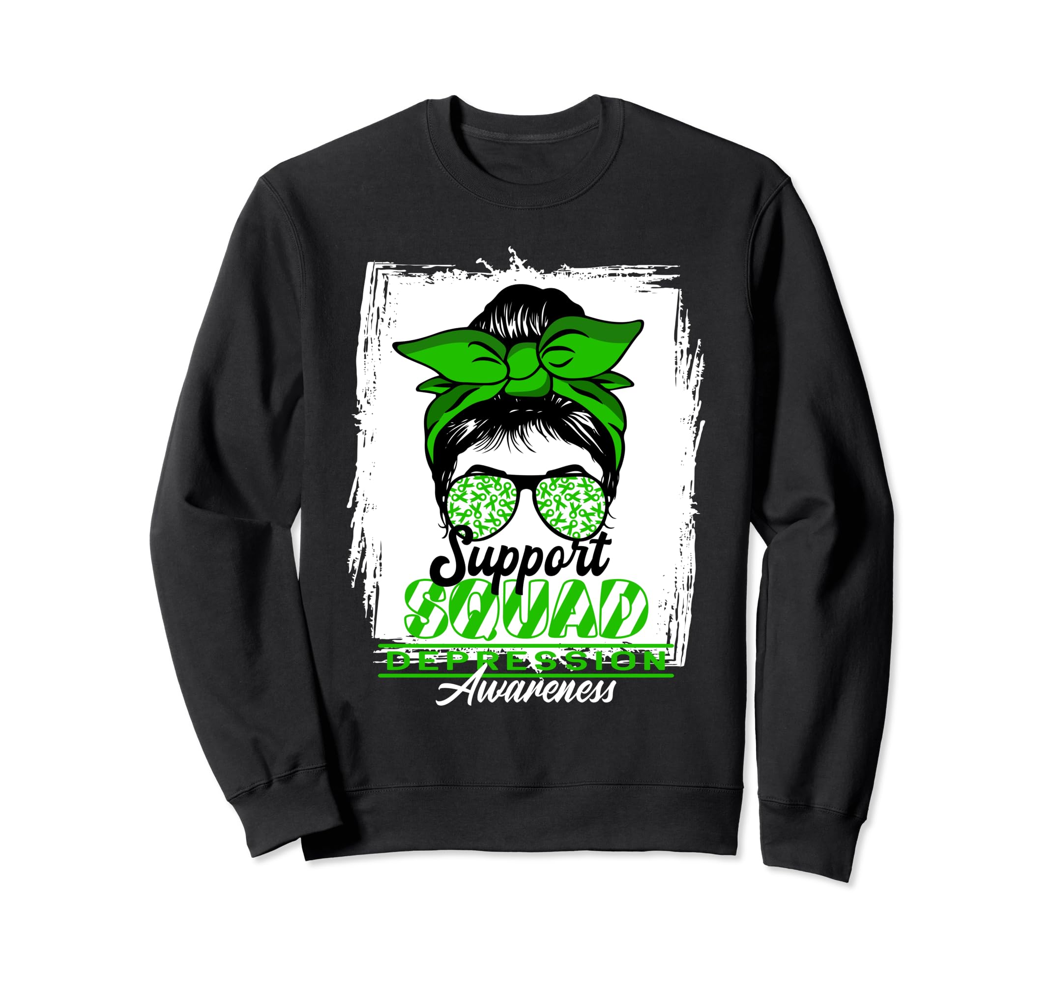 Messy Bun Support Awareness Sweatshirt - Fun Novelty Design for Adults - T-Shirt, Sweatshirt, Hoodie