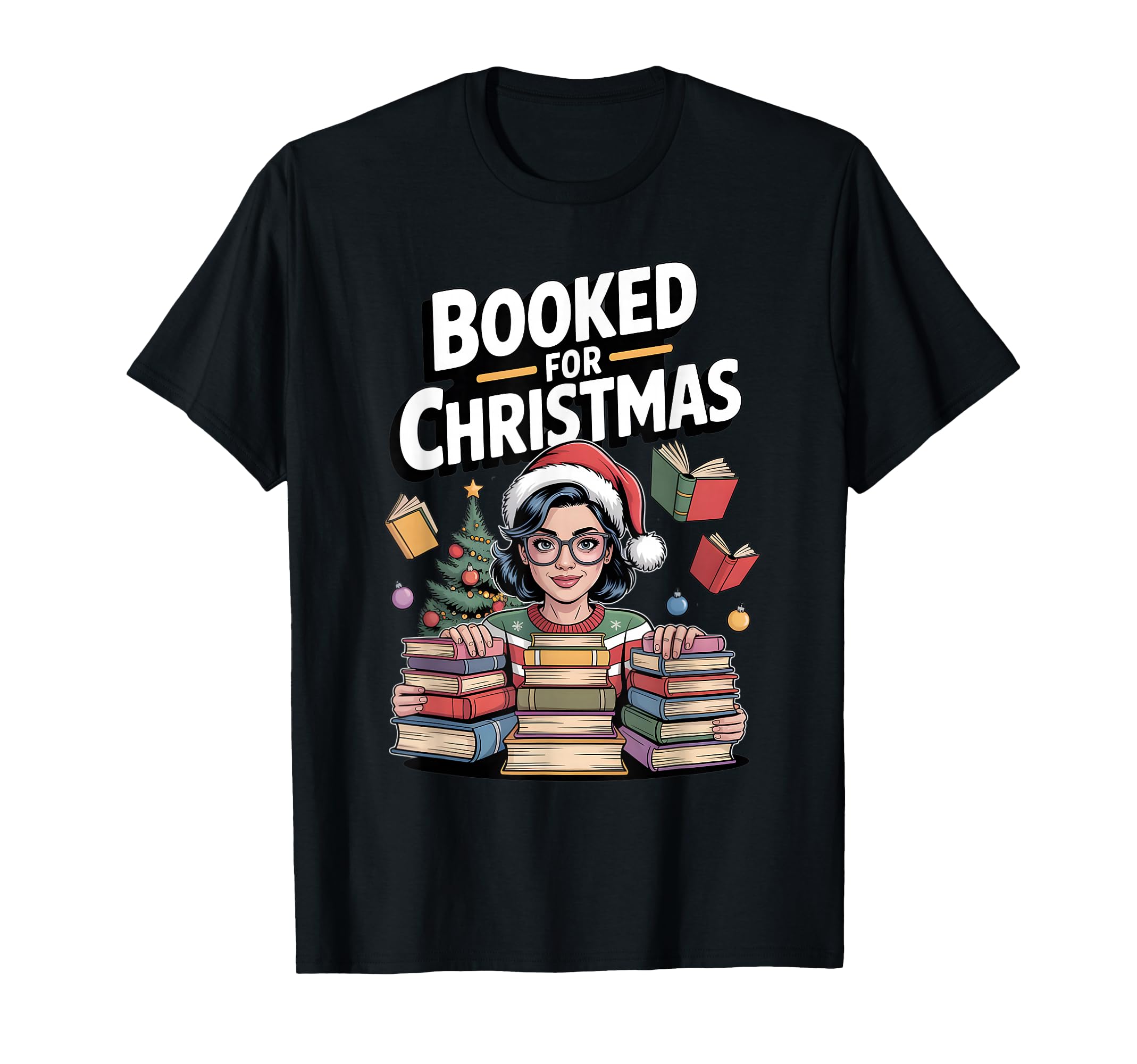 Booked Reader Book Lover Holiday T-Shirt - Fun Novelty Design Unisex - T-Shirt, Sweatshirt, Hoodie