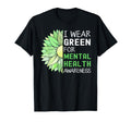 Green Sunflower Mental Health T-Shirt - Streetwear Style for Adults - T-Shirt, Sweatshirt, Hoodie