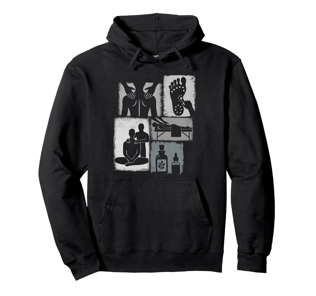 Massage Therapist Collage Massage Therapy Hoodie - Novelty Apparel Unisex - T-Shirt, Sweatshirt, Hoodie