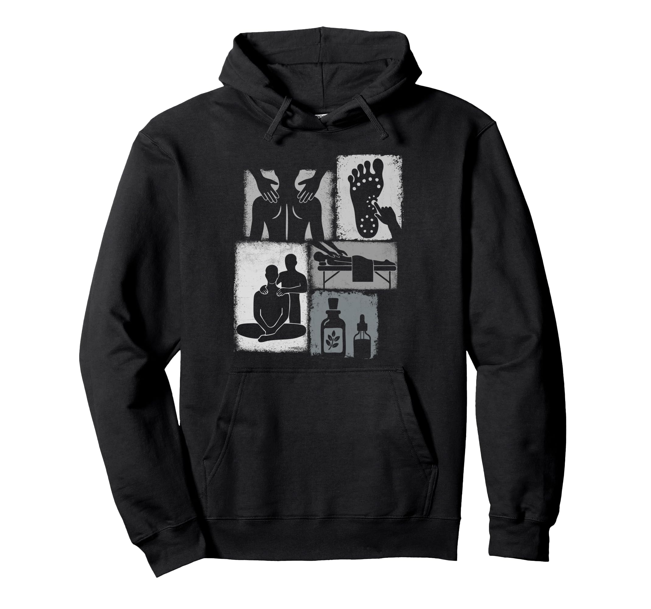 Massage Therapist Collage Massage Therapy Hoodie - Novelty Apparel Unisex - T-Shirt, Sweatshirt, Hoodie