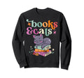 Books And Cats Cat Lover Book Sweatshirt - Casual Everyday Wear Men Women - T-Shirt, Sweatshirt, Hoodie