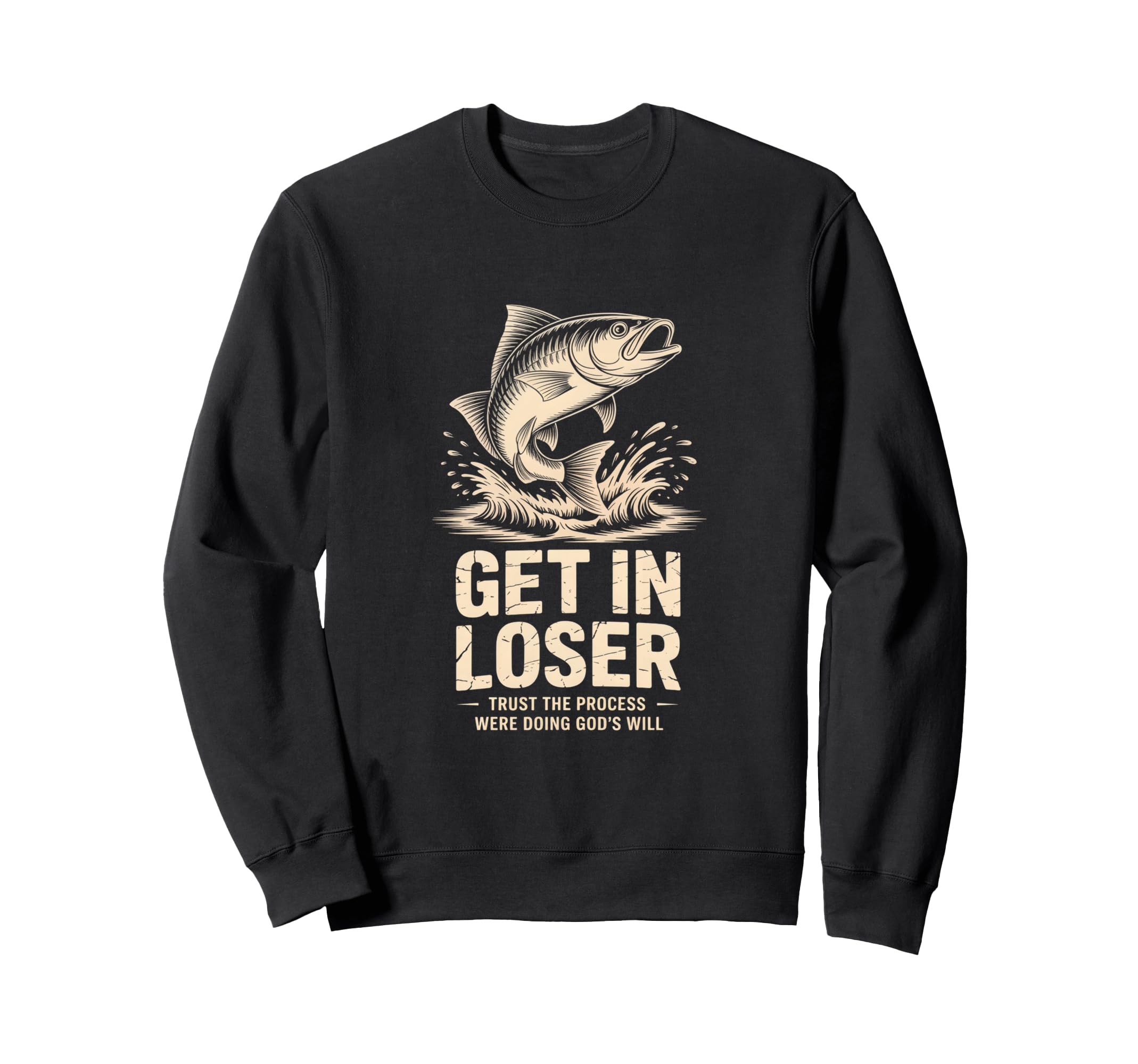 Get Loser Funny Fish Jumping Sweatshirt - Unique Graphic Unisex - T-Shirt, Sweatshirt, Hoodie