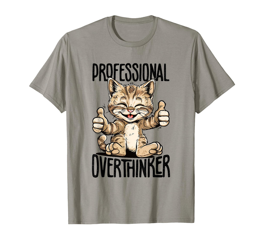 Professional Overthinker Cat Introvert T-Shirt - Graphic Print for Adults - T-Shirt, Sweatshirt, Hoodie