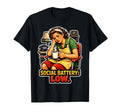 Social Battery Low Funny Introvert T-Shirt - Streetwear Style Men Women - T-Shirt, Sweatshirt, Hoodie