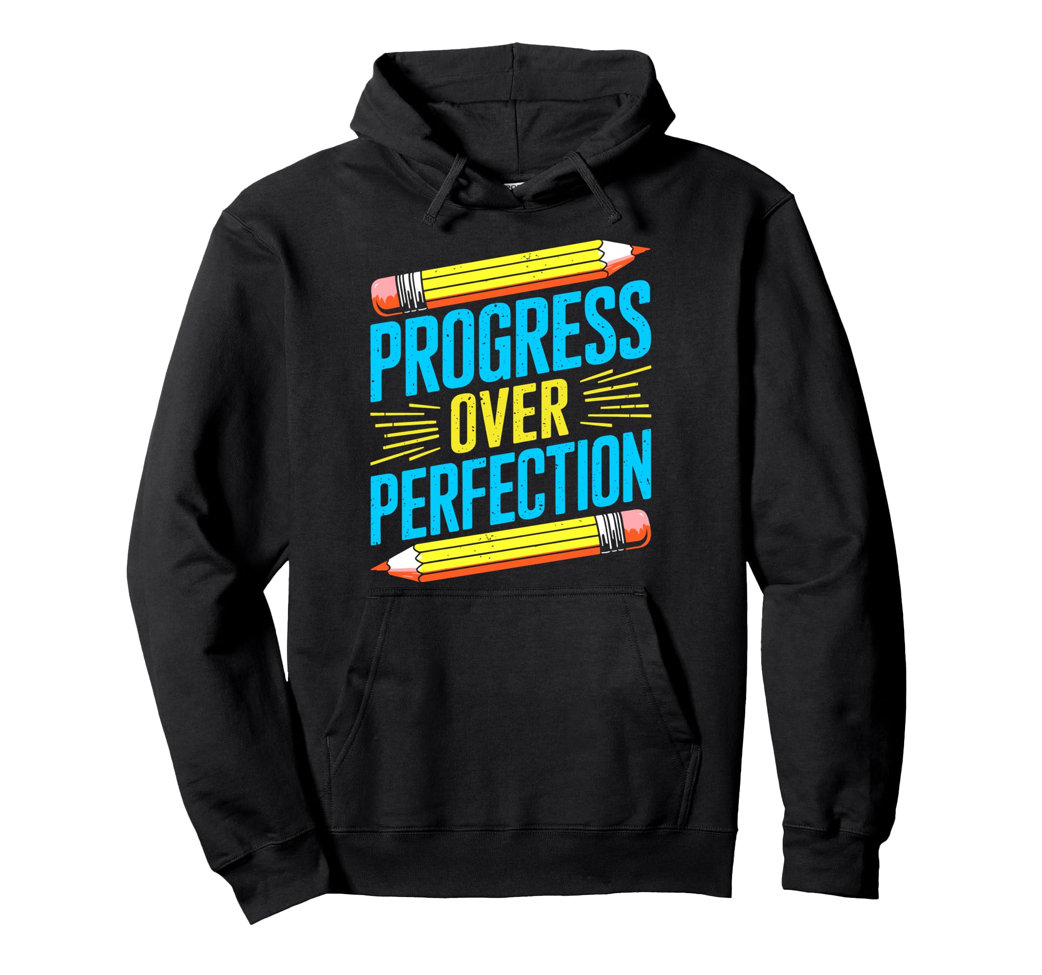 Progress Over Perfection Mental Health Hoodie - Custom Art Print for Adults - T-Shirt, Sweatshirt, Hoodie