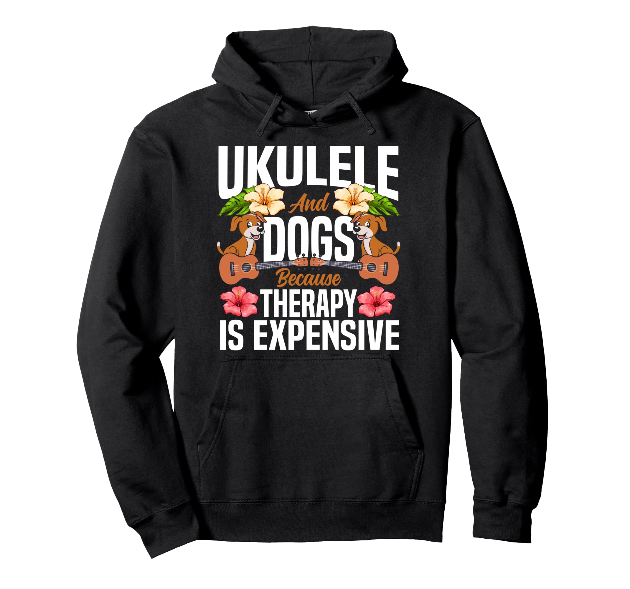 Hawaiian Ukulele Uke Dog Ukulele And Hoodie - Custom Art Print Men Women - T-Shirt, Sweatshirt, Hoodie