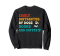 Easily Distracted Dogs Books And Sweatshirt - Unique Graphic for Adults - T-Shirt, Sweatshirt, Hoodie