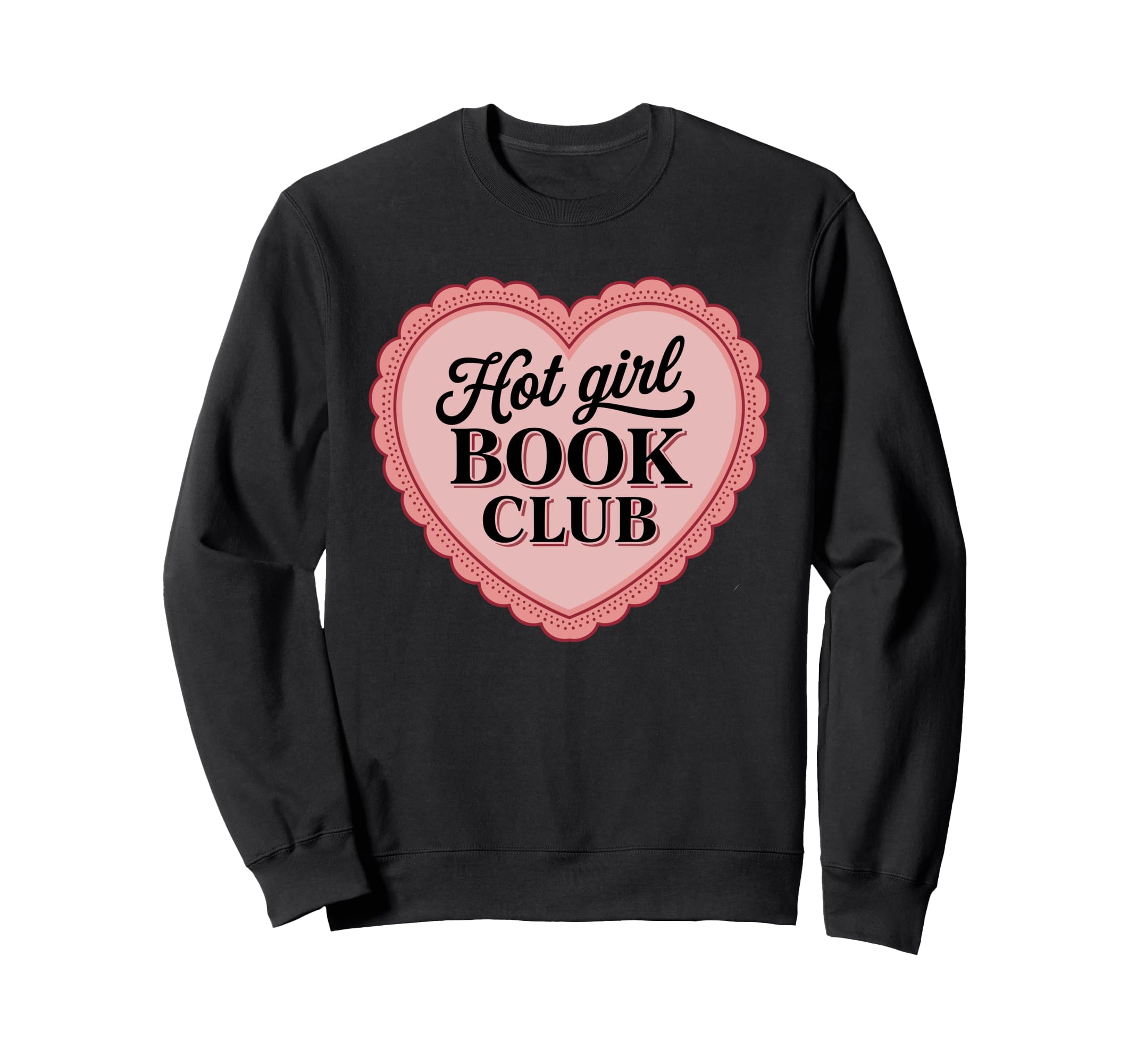 Hot Book Club Heart Coquette Sweatshirt - Trendy Graphic Unisex - T-Shirt, Sweatshirt, Hoodie
