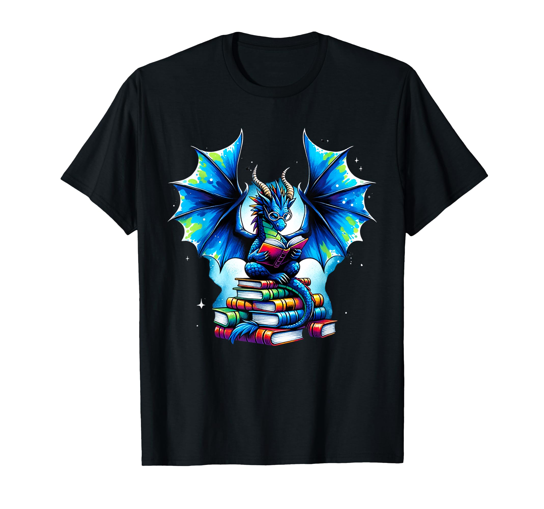 Funny Bookworm Book Dragon Book Dragon T-Shirt - Minimalist Print Unisex - T-Shirt, Sweatshirt, Hoodie