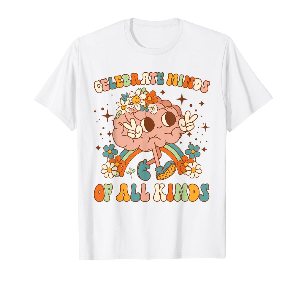 Celebrate Minds All Kinds Neurodiversity T-Shirt - Trendy Graphic Unisex - T-Shirt, Sweatshirt, Hoodie