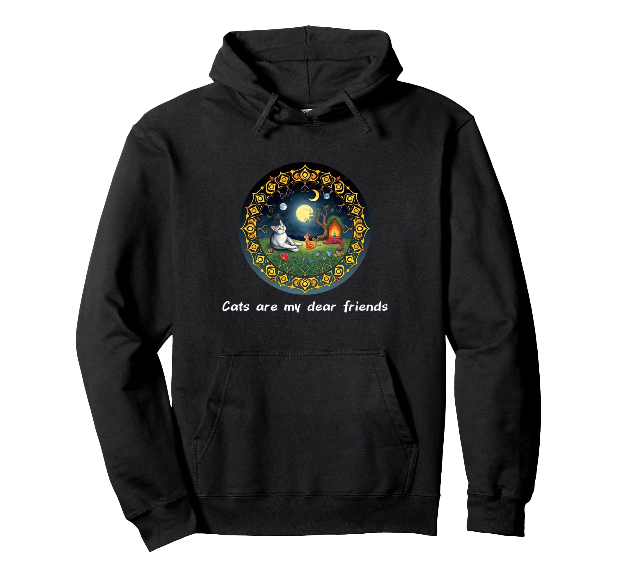 Cats Are My Best Friends Sacred Hoodie - Casual Everyday Wear for Adults - T-Shirt, Sweatshirt, Hoodie