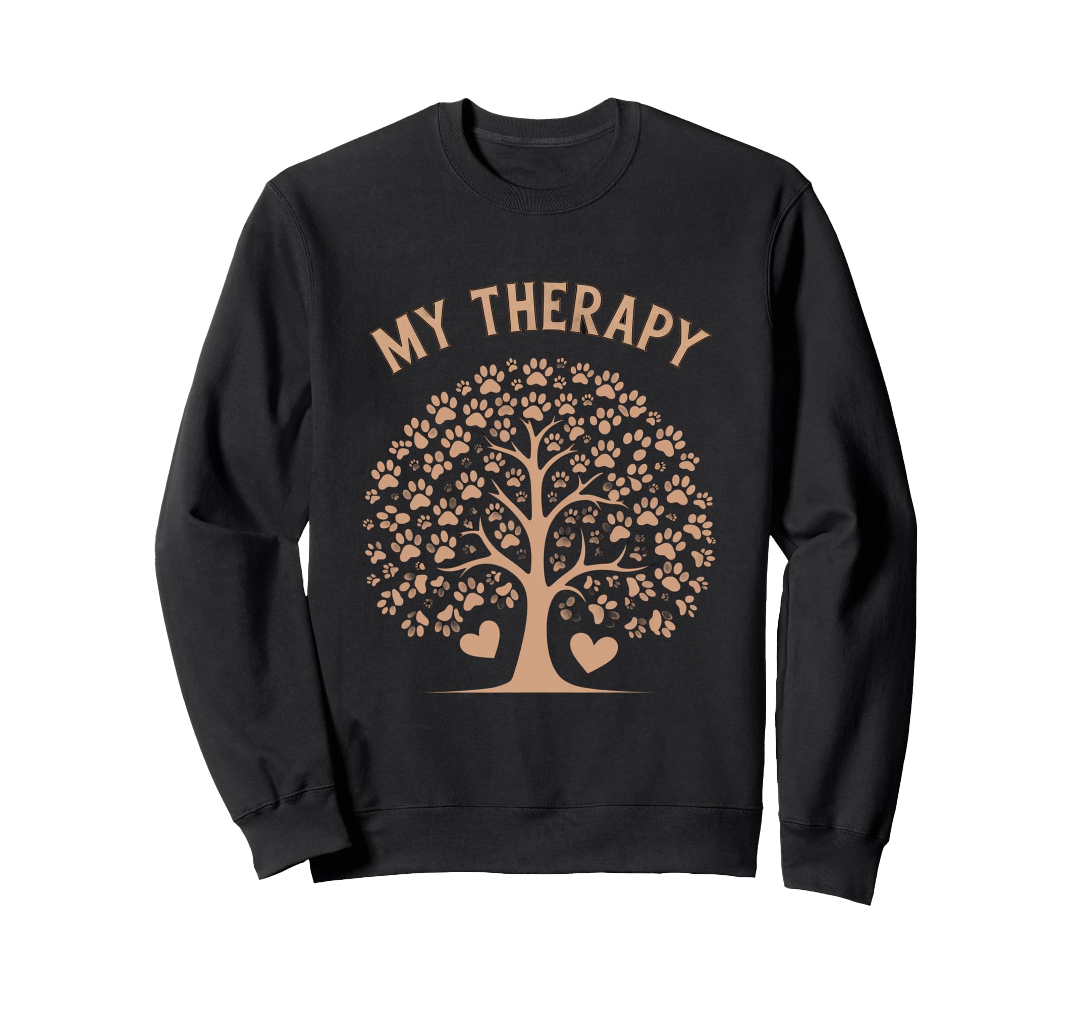 Dogs Are My Therapy Dogs Tree Sweatshirt - Unique Graphic Unisex - T-Shirt, Sweatshirt, Hoodie