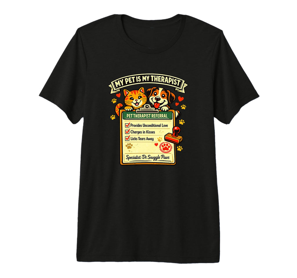 Pet Therapy Cat And Dog Tri Blend T-Shirt - Novelty Apparel Men Women - T-Shirt, Sweatshirt, Hoodie