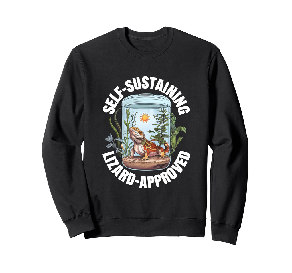 Bearded Dragon Fan Self Sustaining Sweatshirt - Minimalist Print Unisex - T-Shirt, Sweatshirt, Hoodie