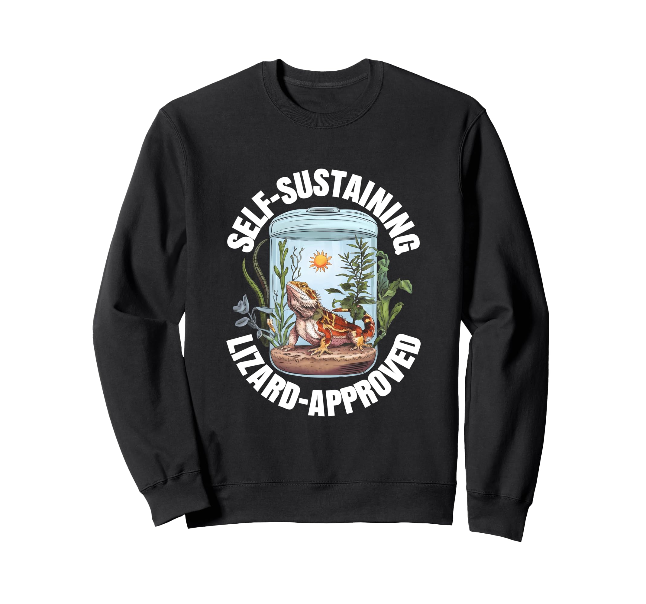 Bearded Dragon Fan Self Sustaining Sweatshirt - Minimalist Print Unisex - T-Shirt, Sweatshirt, Hoodie