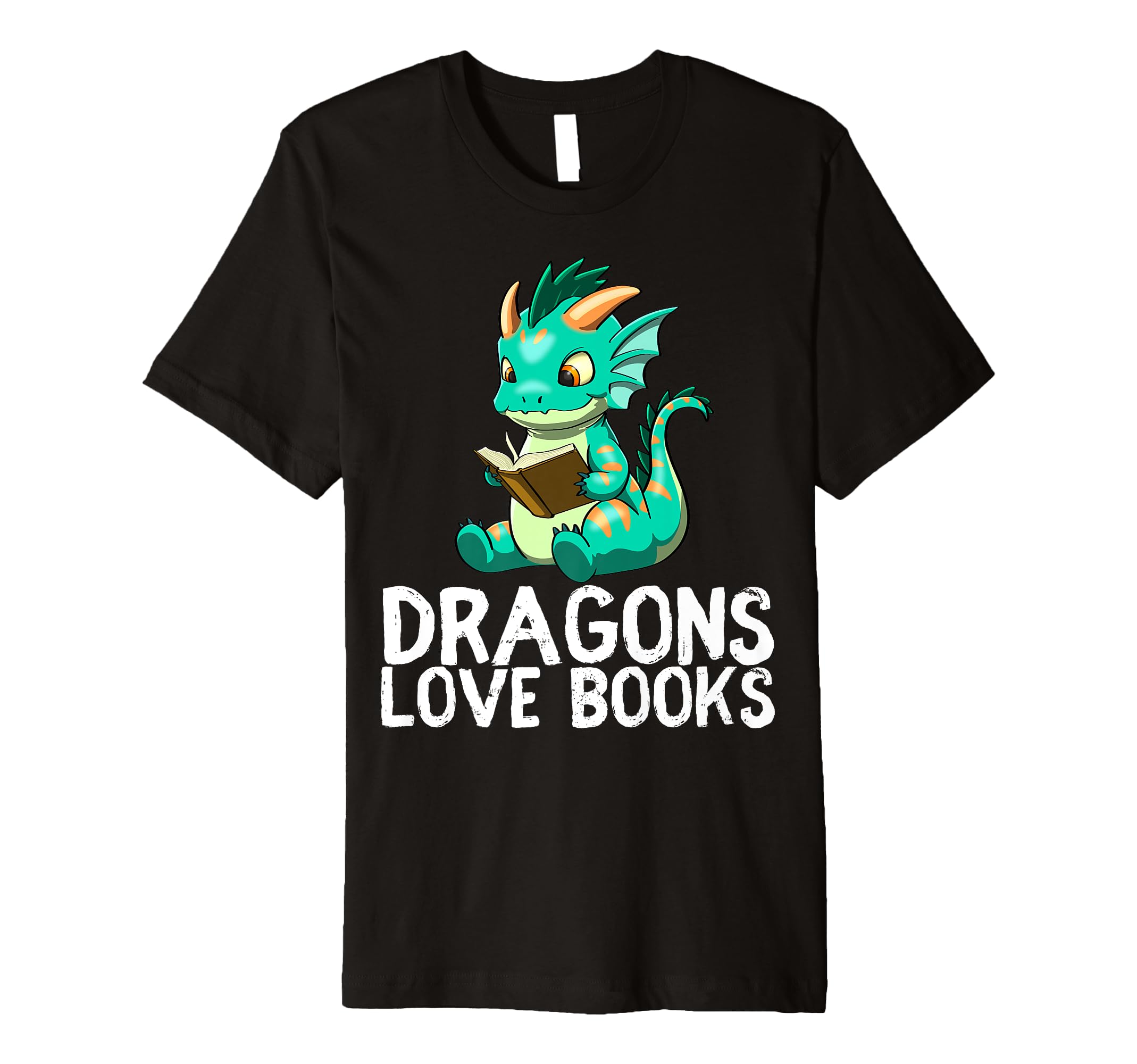Dragon Reading Book Worm Nerd School T-Shirt - Novelty Apparel for Adults - T-Shirt, Sweatshirt, Hoodie