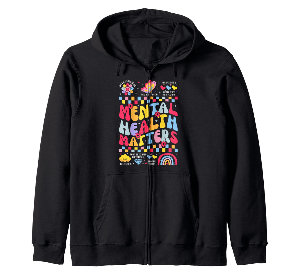 Mental Health Awareness Ribbon Items T-Shirt - Graphic Print Men Women - T-Shirt, Sweatshirt, Hoodie