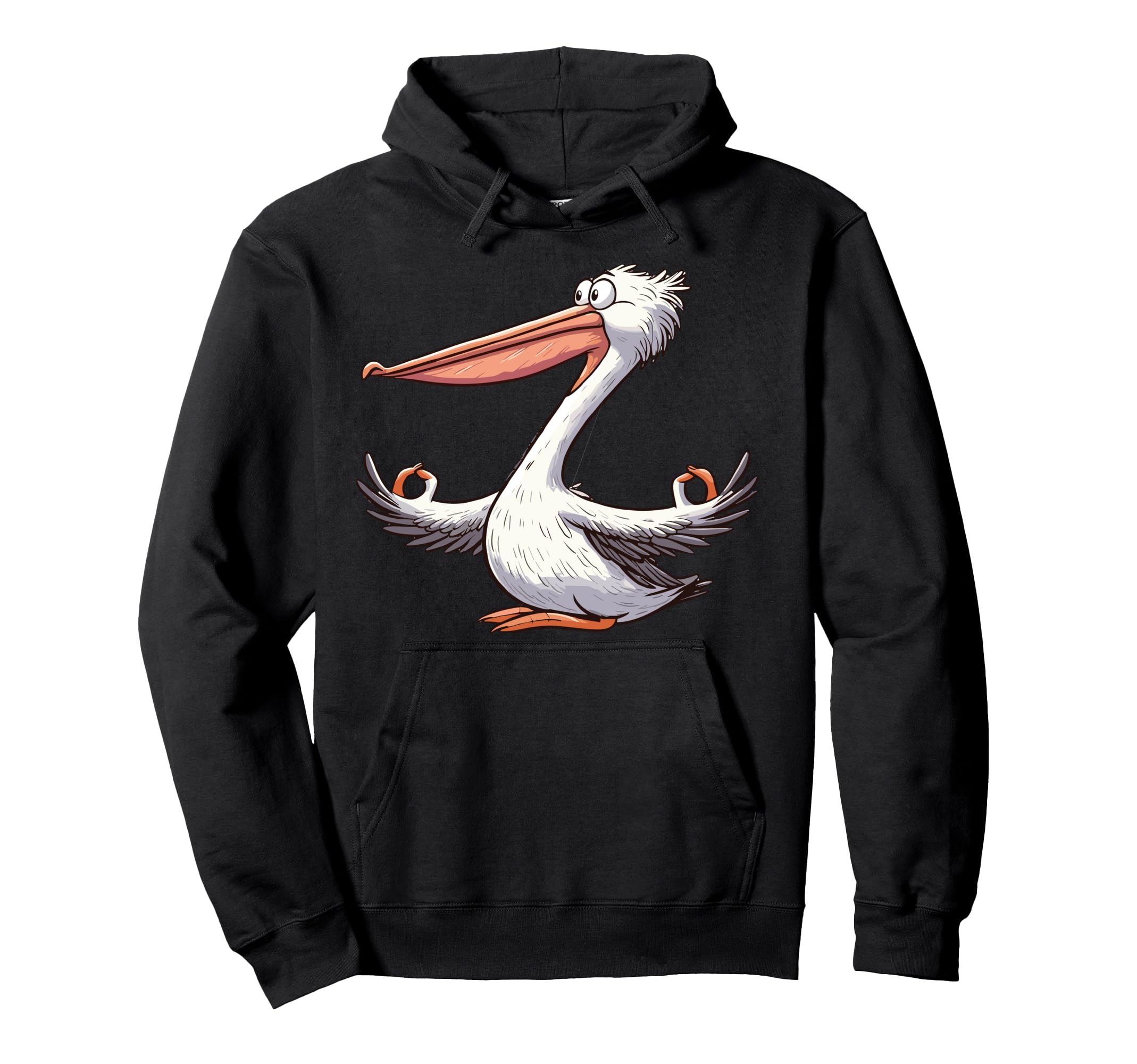 Meditation Pelican Yoga Pose Relaxing Animal Hoodie - Graphic Print Unisex - T-Shirt, Sweatshirt, Hoodie