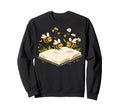 Floral Bumble Bee Reading Sweatshirt - Casual Everyday Wear for Adults - T-Shirt, Sweatshirt, Hoodie