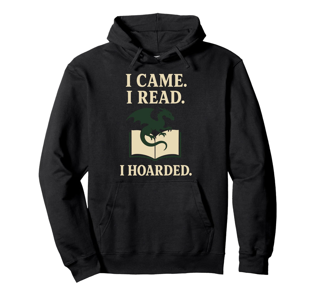 Book Dragon Fantasy Reader Cozy Reading Hoodie - Graphic Print for Adults - T-Shirt, Sweatshirt, Hoodie