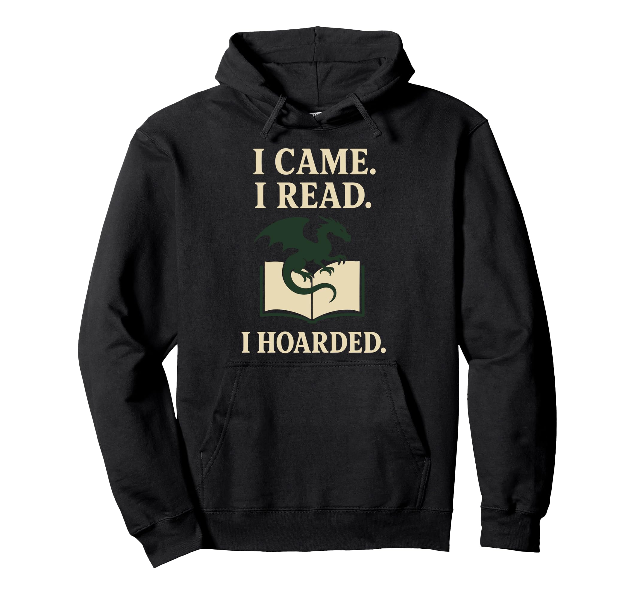 Book Dragon Fantasy Reader Cozy Reading Hoodie - Graphic Print for Adults - T-Shirt, Sweatshirt, Hoodie