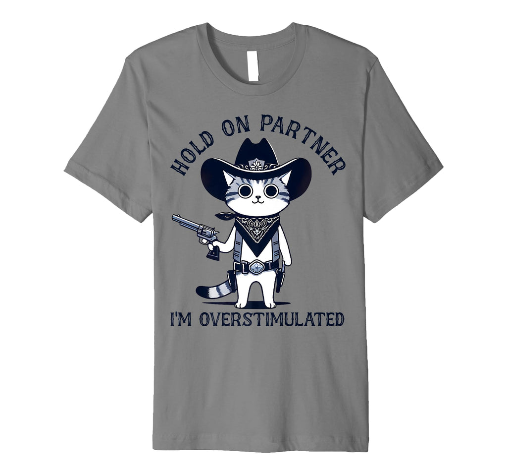 Mens Western Cat Cowboy Hold Partner Im T-Shirt - Aesthetic Graphic Unisex - T-Shirt, Sweatshirt, Hoodie