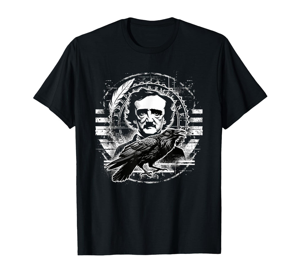 Edgar Allan Poe Raven Gothic Literature T-Shirt - Trendy Graphic Unisex - T-Shirt, Sweatshirt, Hoodie
