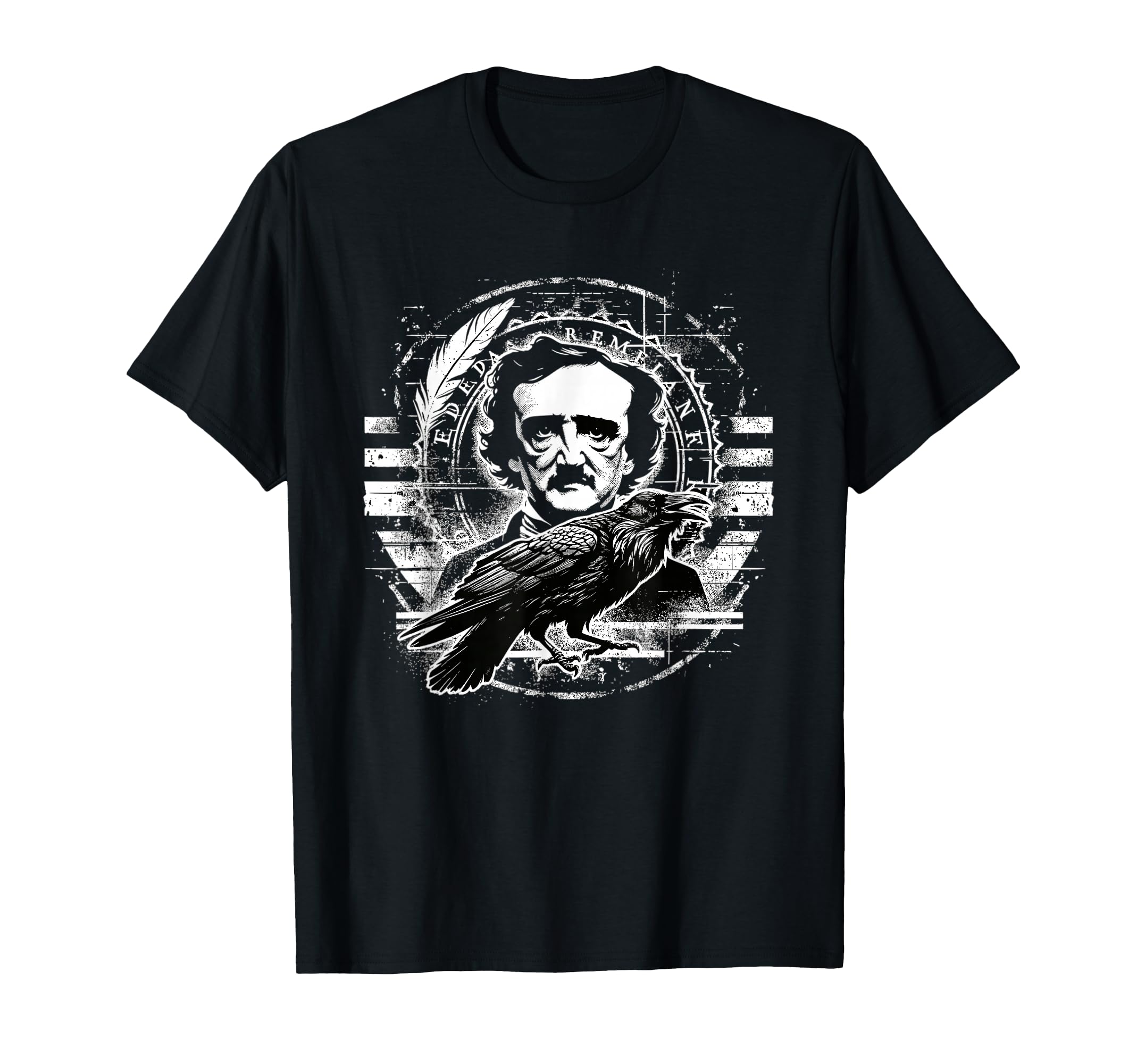Edgar Allan Poe Raven Gothic Literature T-Shirt - Trendy Graphic Unisex - T-Shirt, Sweatshirt, Hoodie