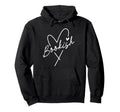 Bookish Trendy Heart Book Lover Hoodie - Custom Art Print Men Women - T-Shirt, Sweatshirt, Hoodie