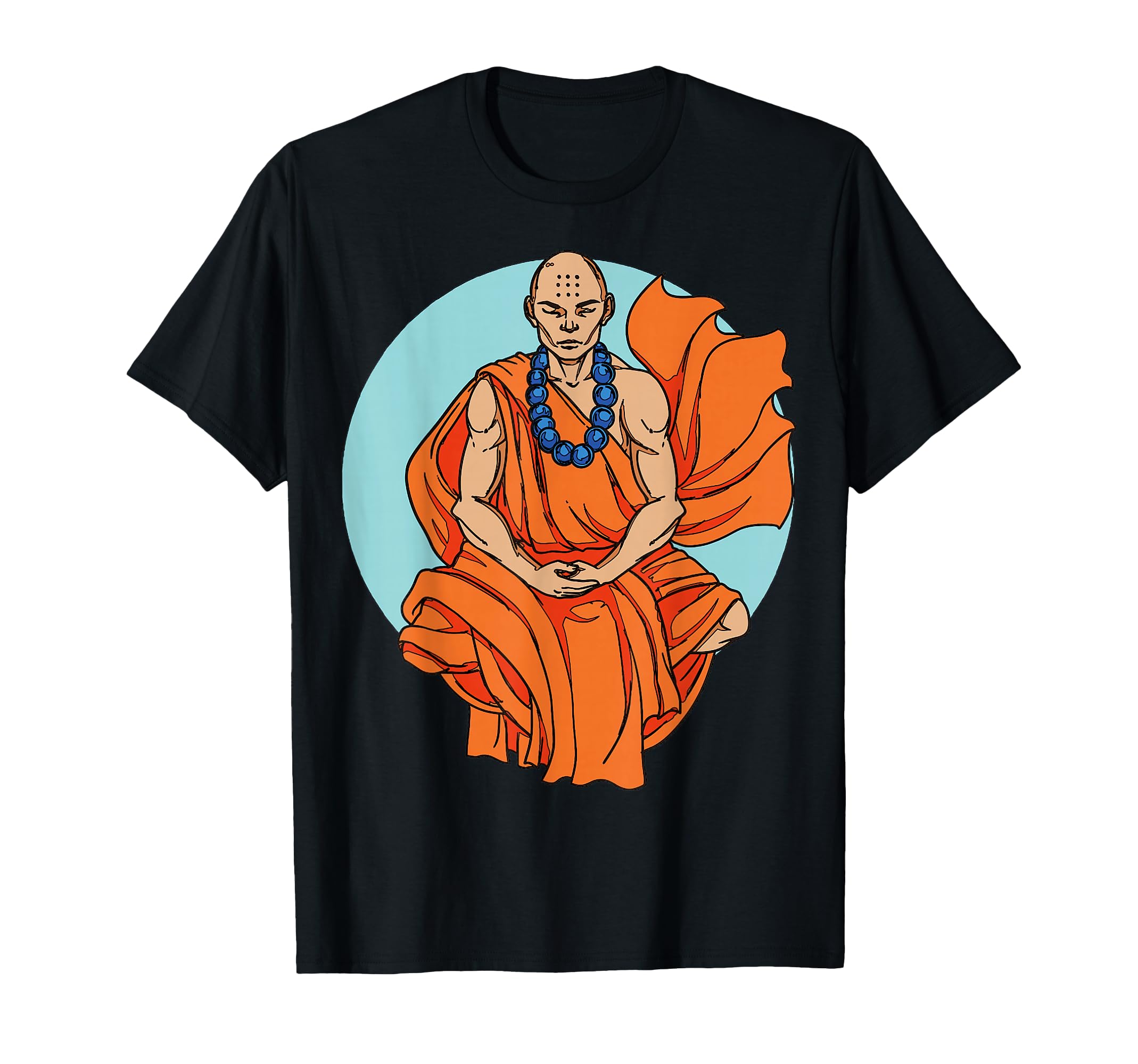 Meditation Monk Illustration Mindfulness T-Shirt - Graphic Print Men Women - T-Shirt, Sweatshirt, Hoodie