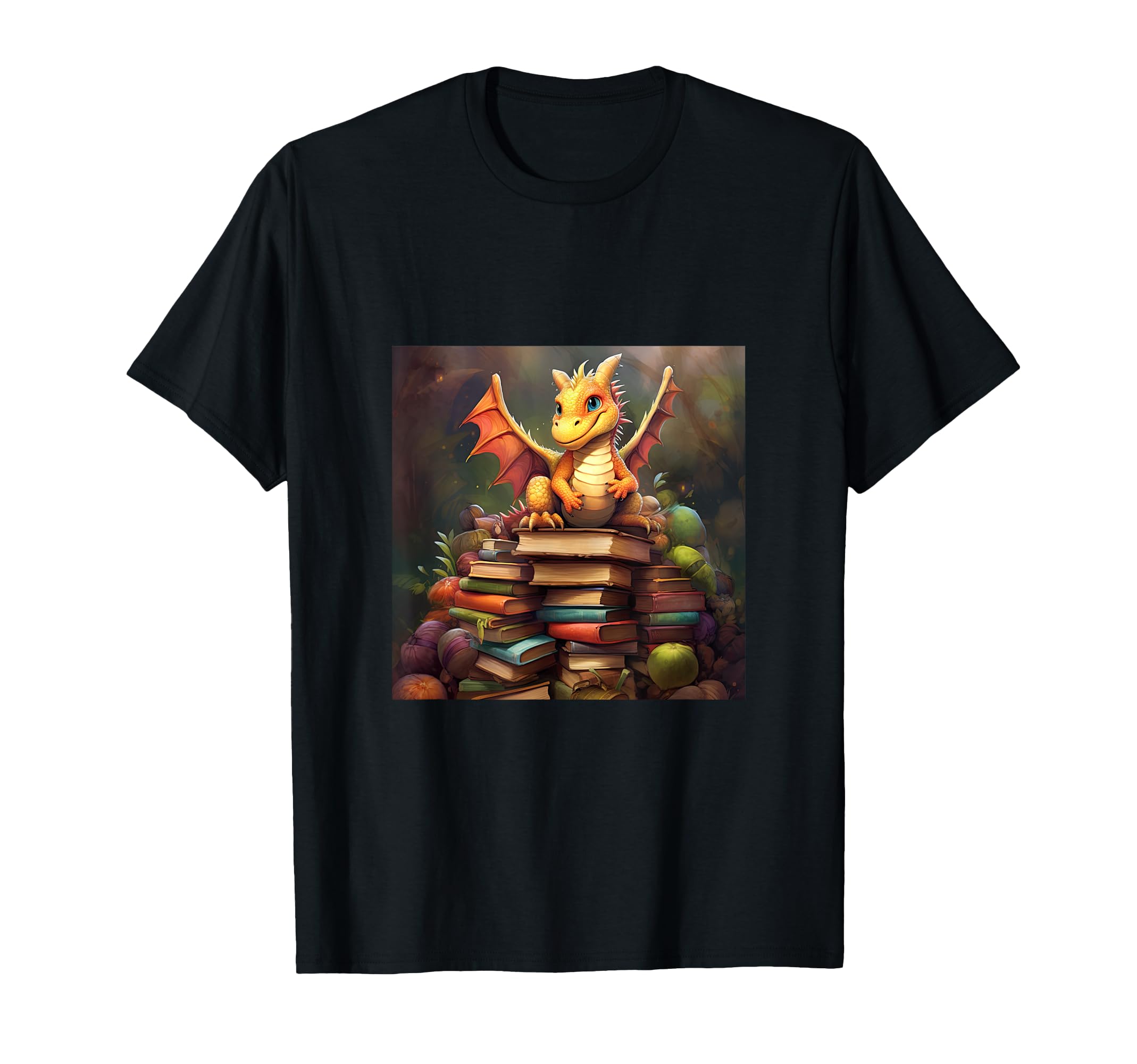 Book Nerd Dragon Reading Library T-Shirt - Streetwear Style Unisex - T-Shirt, Sweatshirt, Hoodie