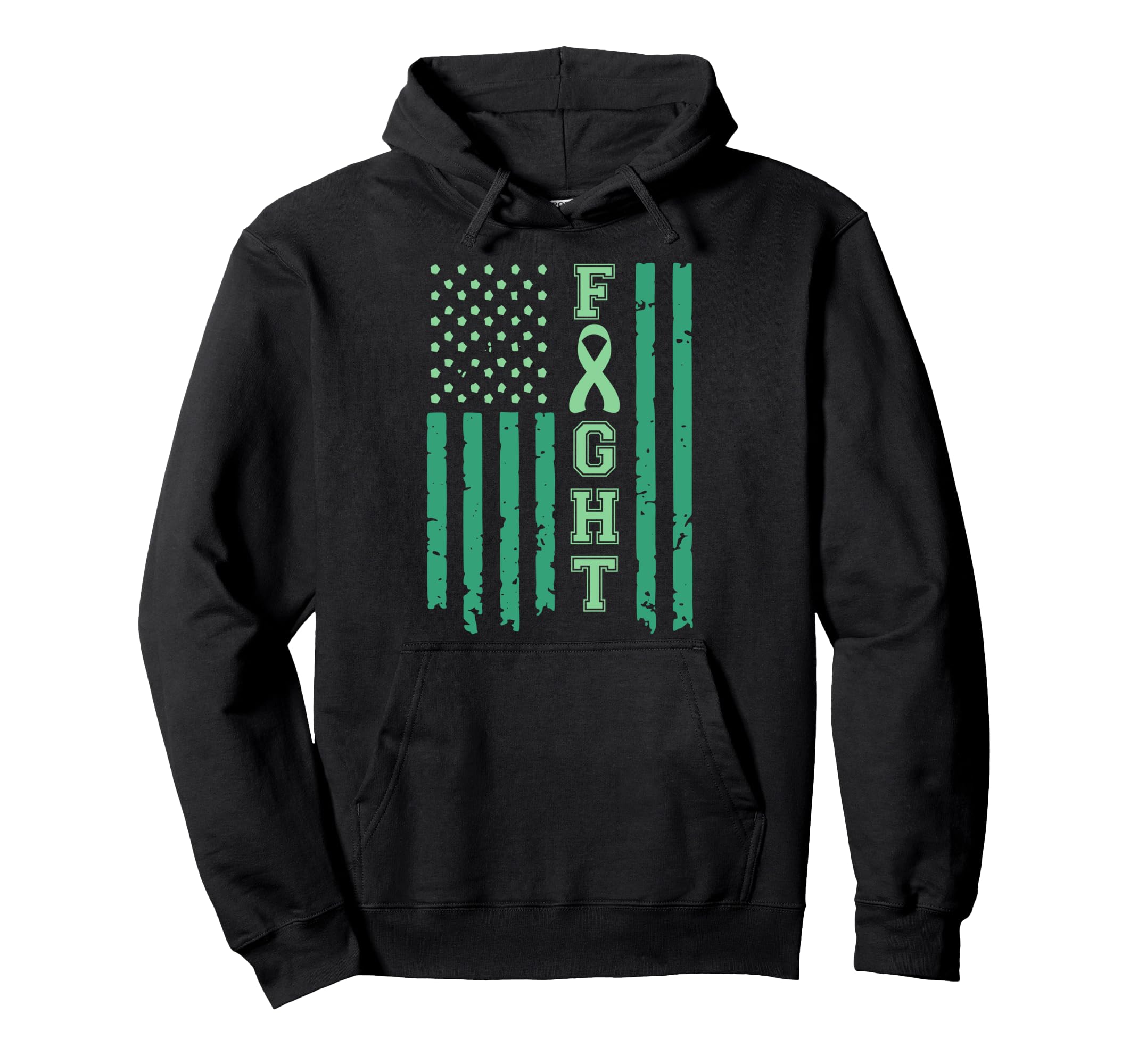 Fight Us Green Mental Health Hoodie - Casual Everyday Wear Men Women - T-Shirt, Sweatshirt, Hoodie