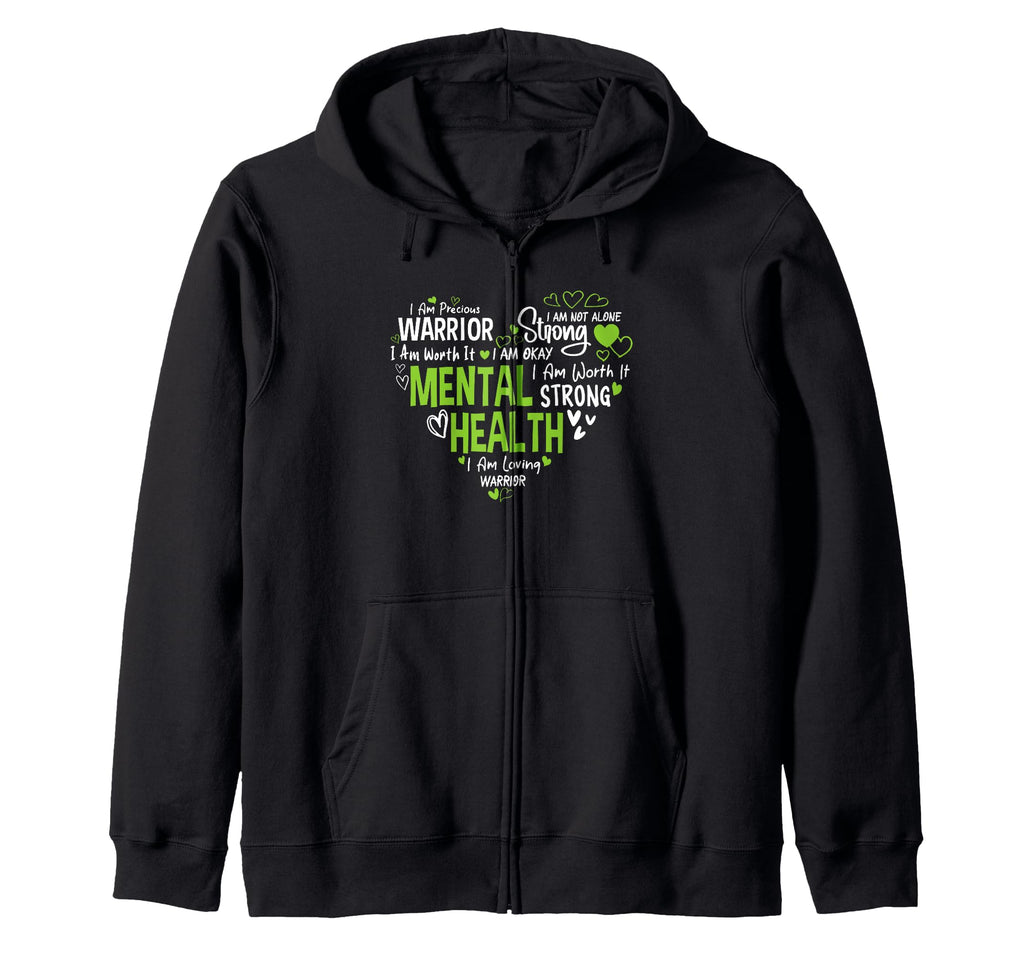 Mental Health Awareness Ribbon Sweatshirt - Fun Novelty Design Men Women - T-Shirt, Sweatshirt, Hoodie